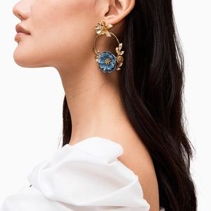 Kate spade flower hoop earring